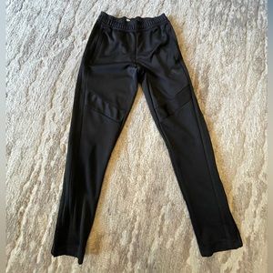 All Black Adidas pants with zippers